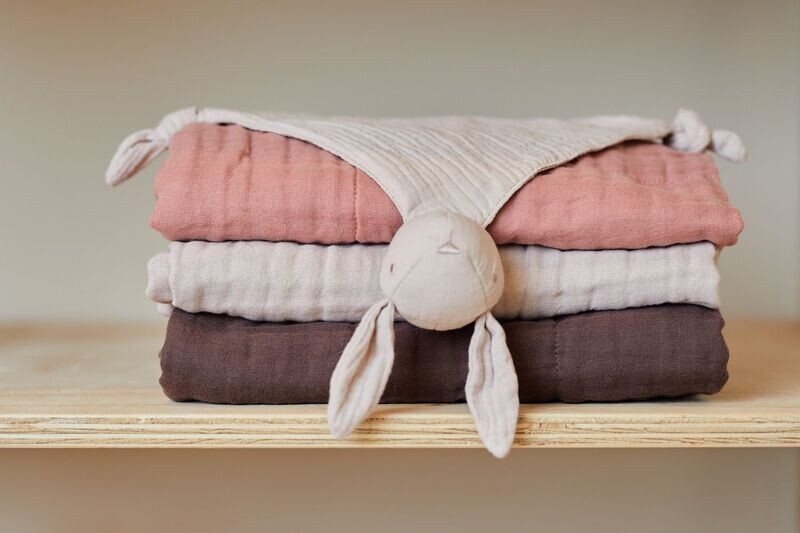 Kuscheltuch "bunny ears" nougat
