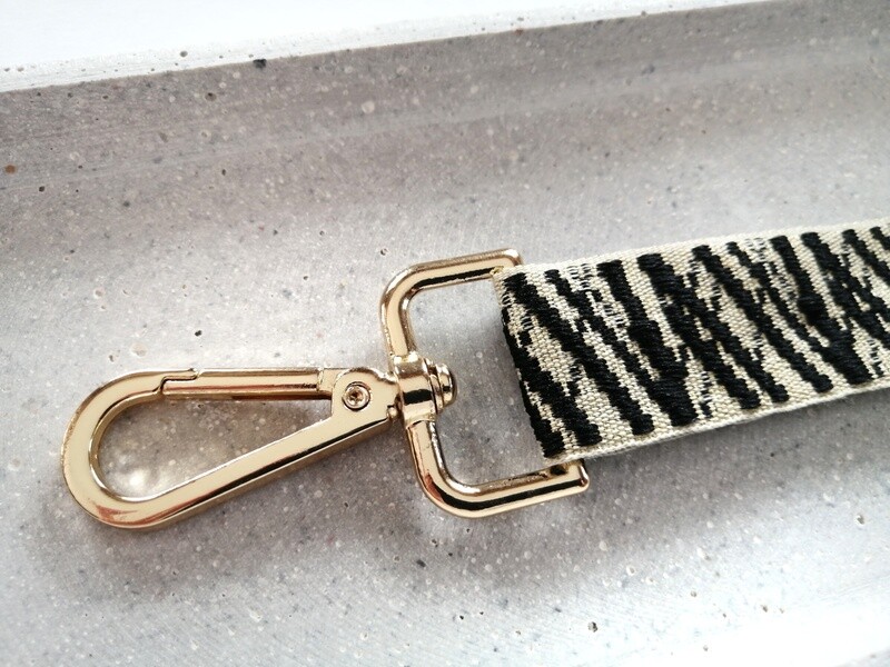 Phone Strap "golden zebra"