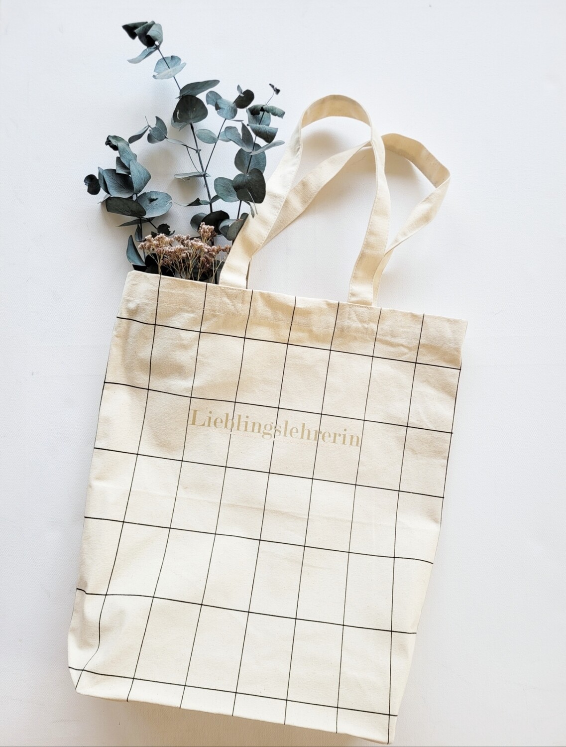 Baumwoll-Shopper "grid"