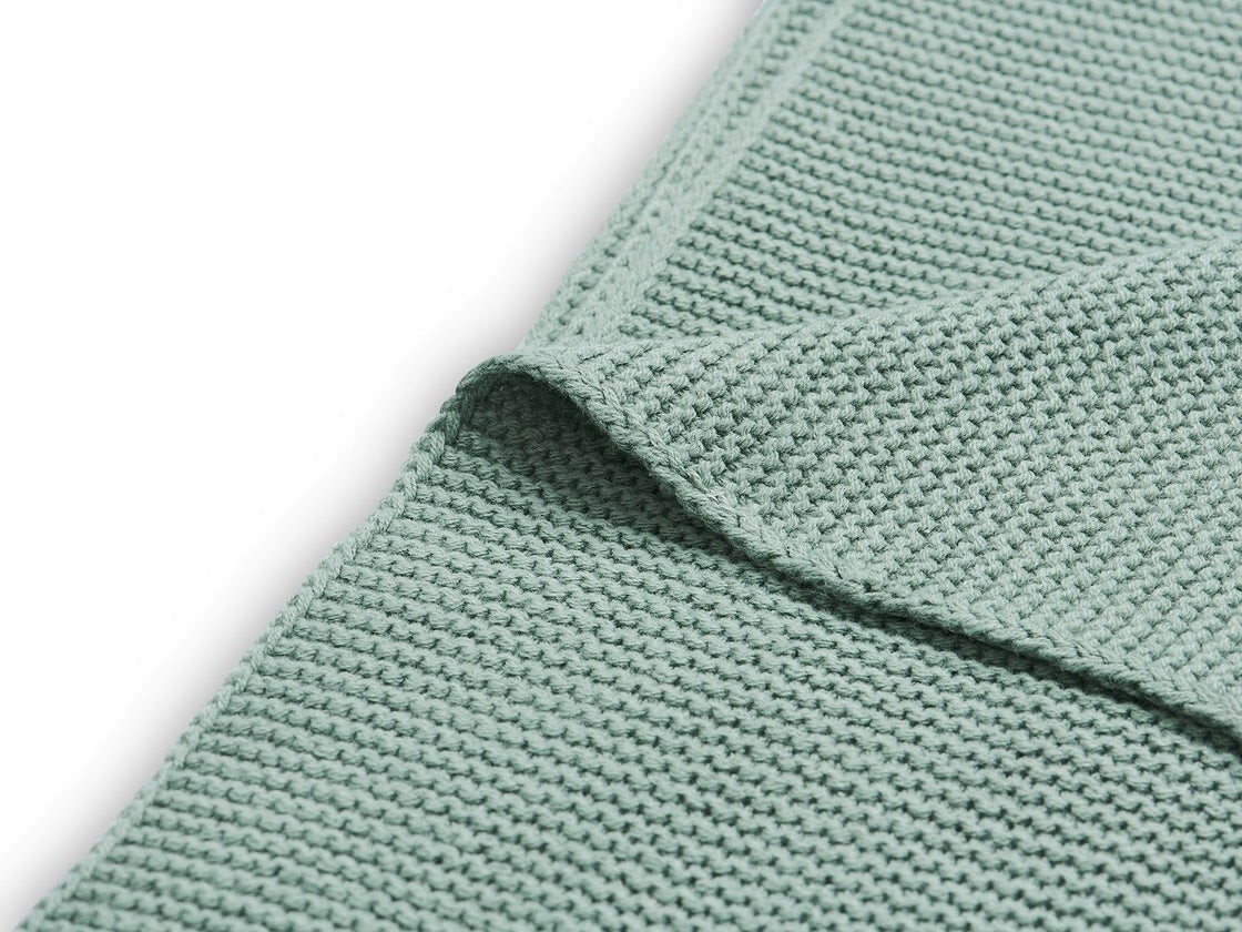 Baby-Strickdecke "basic" rauchgrün