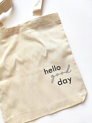 Baumwoll-Shopper "hello good day"