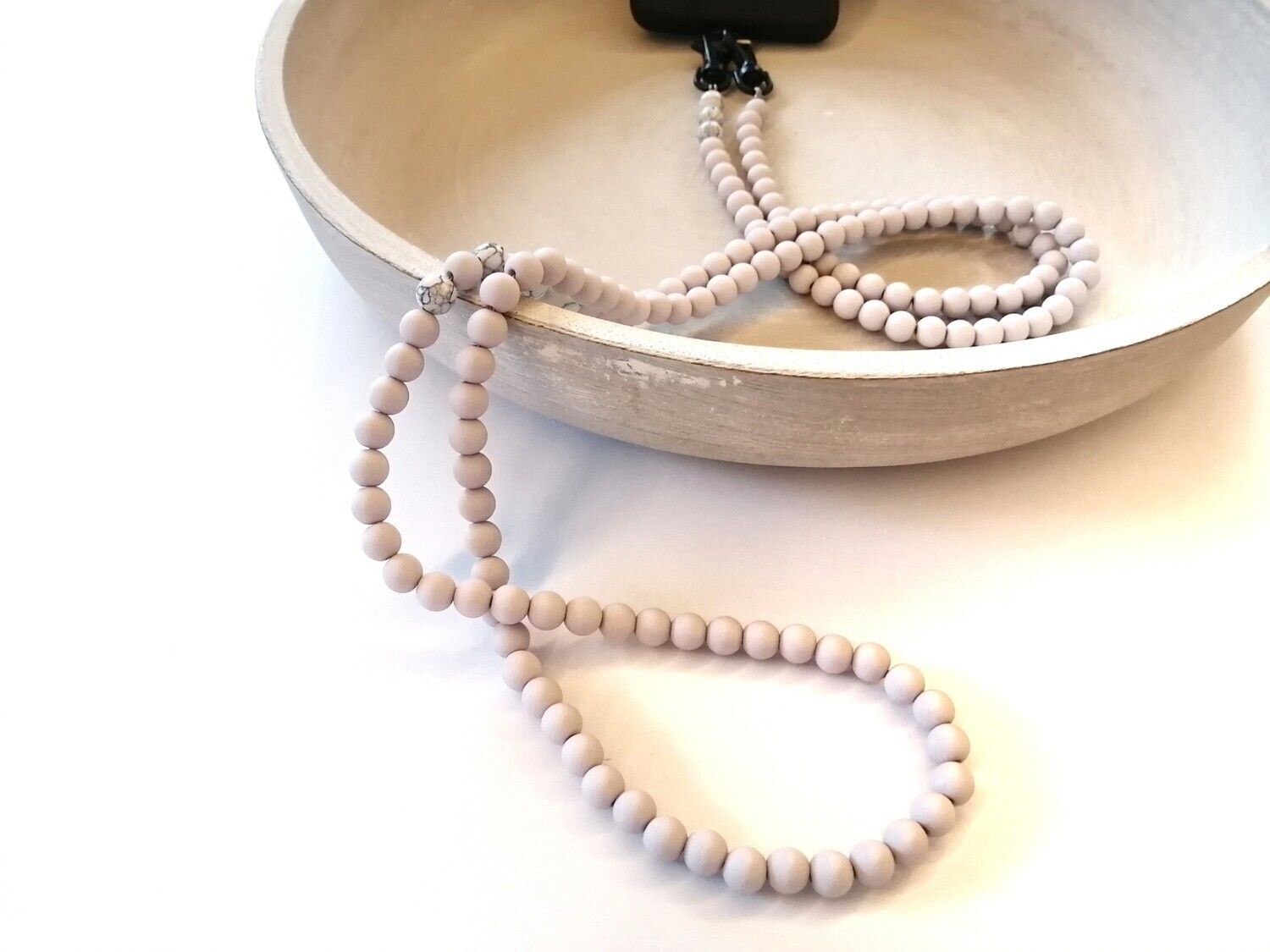 Handykette "marble grey"