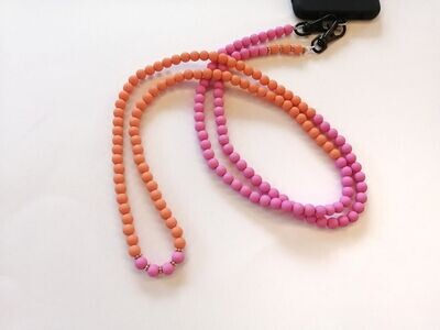 Handykette "hot pink meets orange"