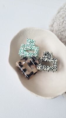 Haarklammer "lib" olive dots