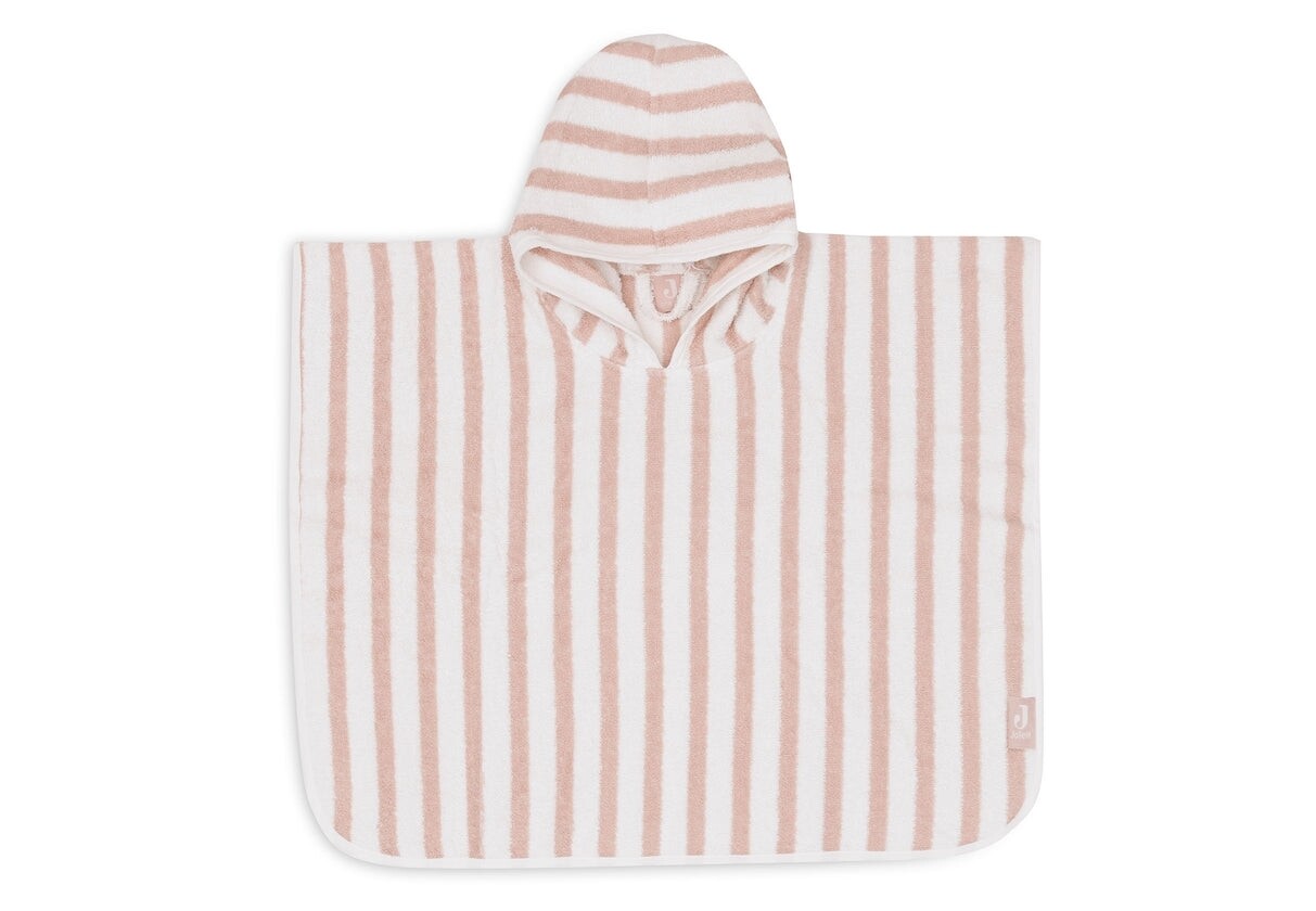 Badeponcho "stripes" wild rose