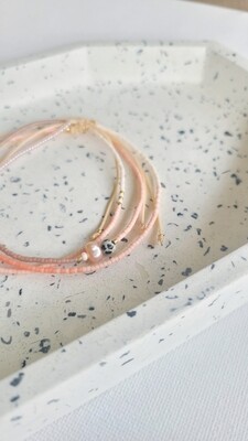 Armband, Fußbändchen oder Halskette "peach fuzz"