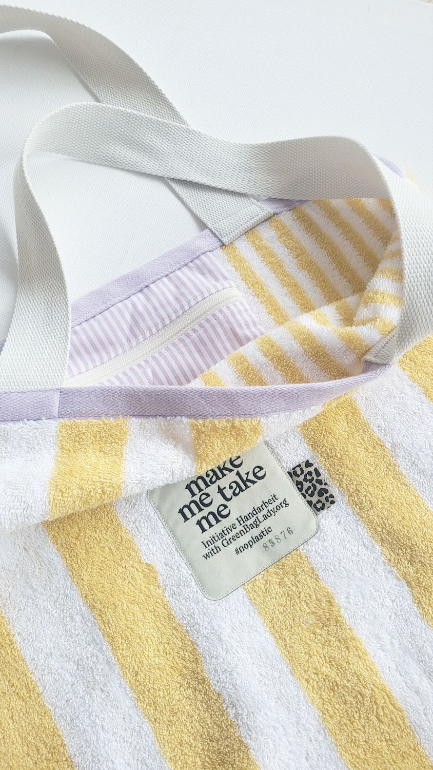 Frottee-Shopper "sunny stripe"