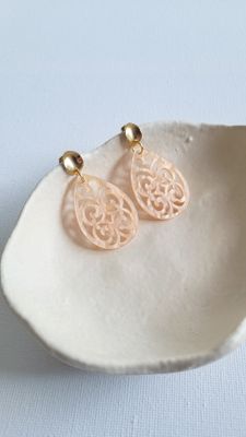 Ohrringe "drop" light peach