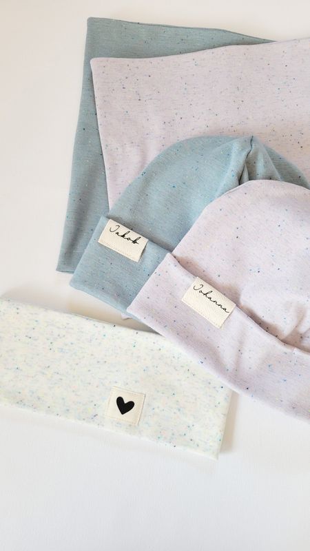 Jersey-Beanie "konfetti"