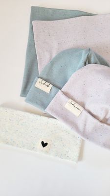 Jersey-Beanie "konfetti"