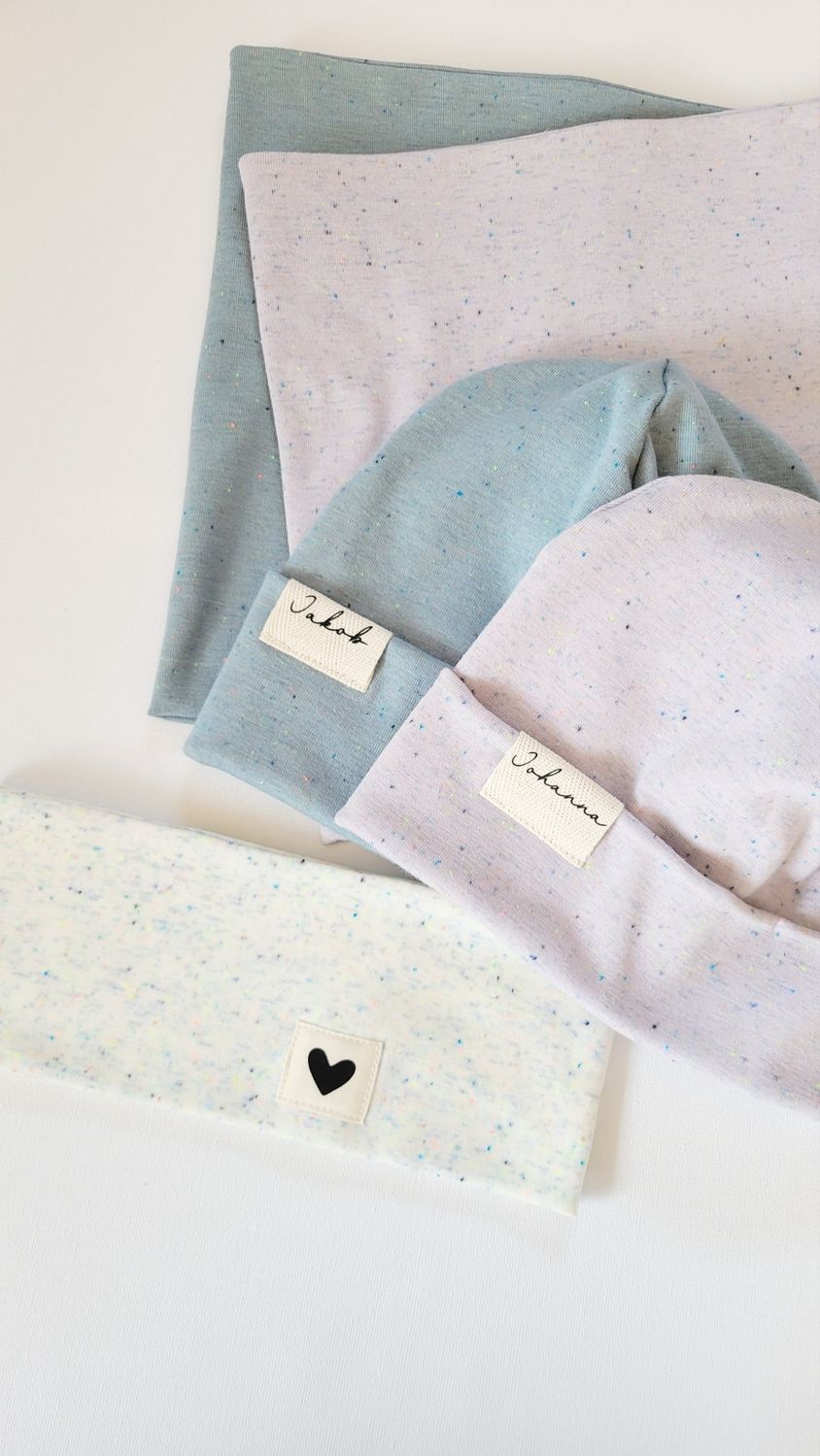 Jersey-Beanie "konfetti"
