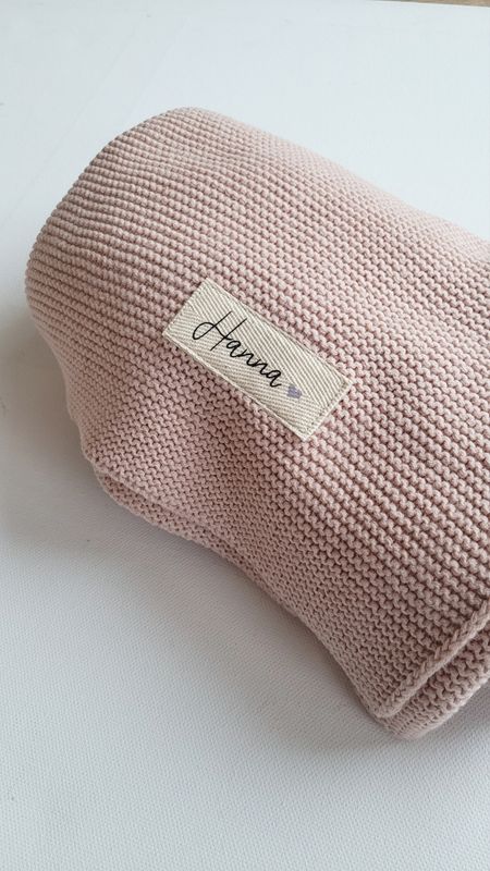 Baby-Strickdecke "basic" puderrosa