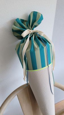 Schultüte "green stripes""
