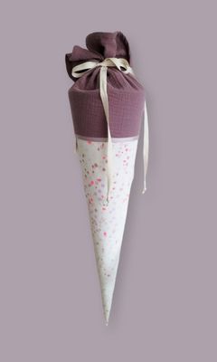 Schultüte "konfetti mauve"