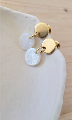 Ohrringe Ohrringe "petit" offwhite-sparkle