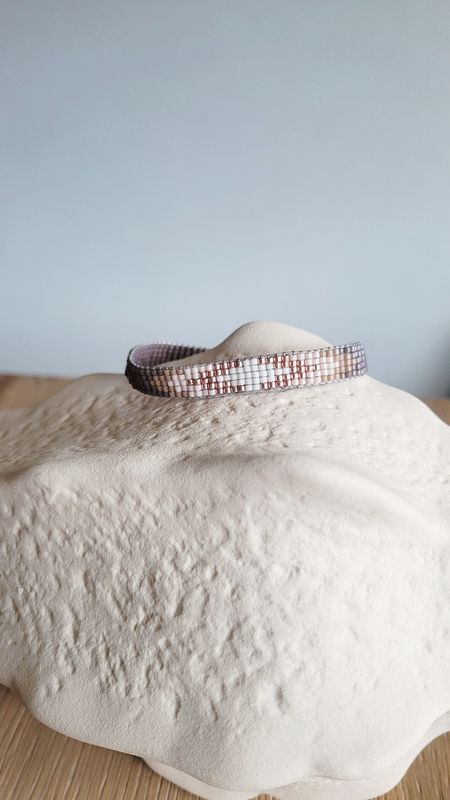 Web-Armband "fade" taupe