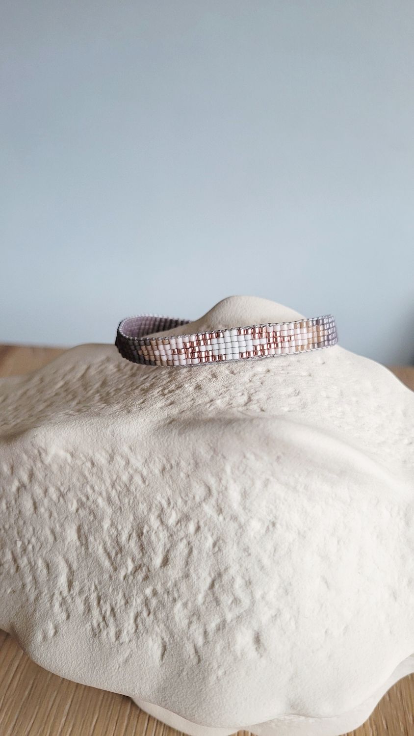 Web-Armband "fade" taupe