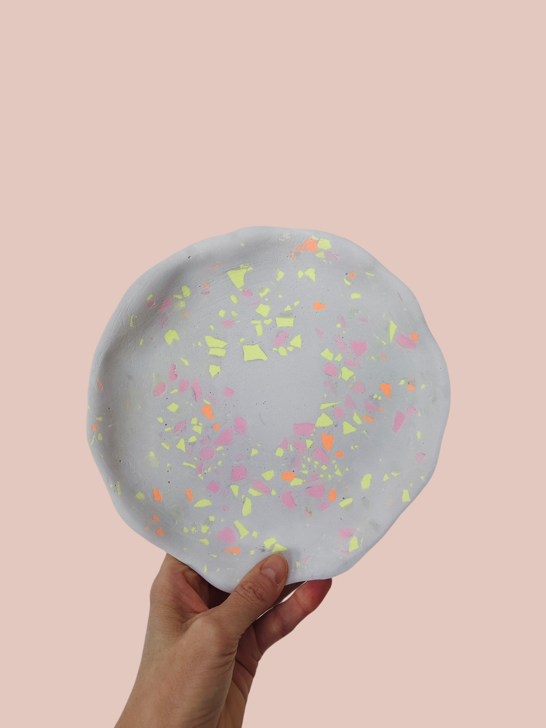 Deko Teller "terrazzo neon"