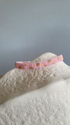 Web-Armband "leo" rose