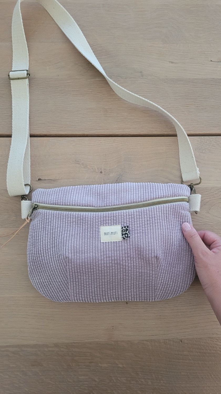 Hipbag "mari" oldrose cord