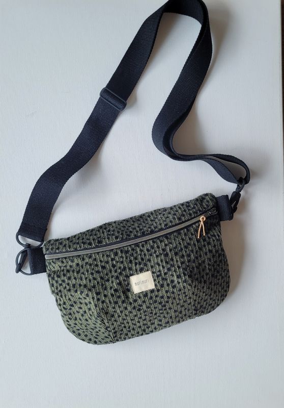Hipbag "mari" khaki-dots