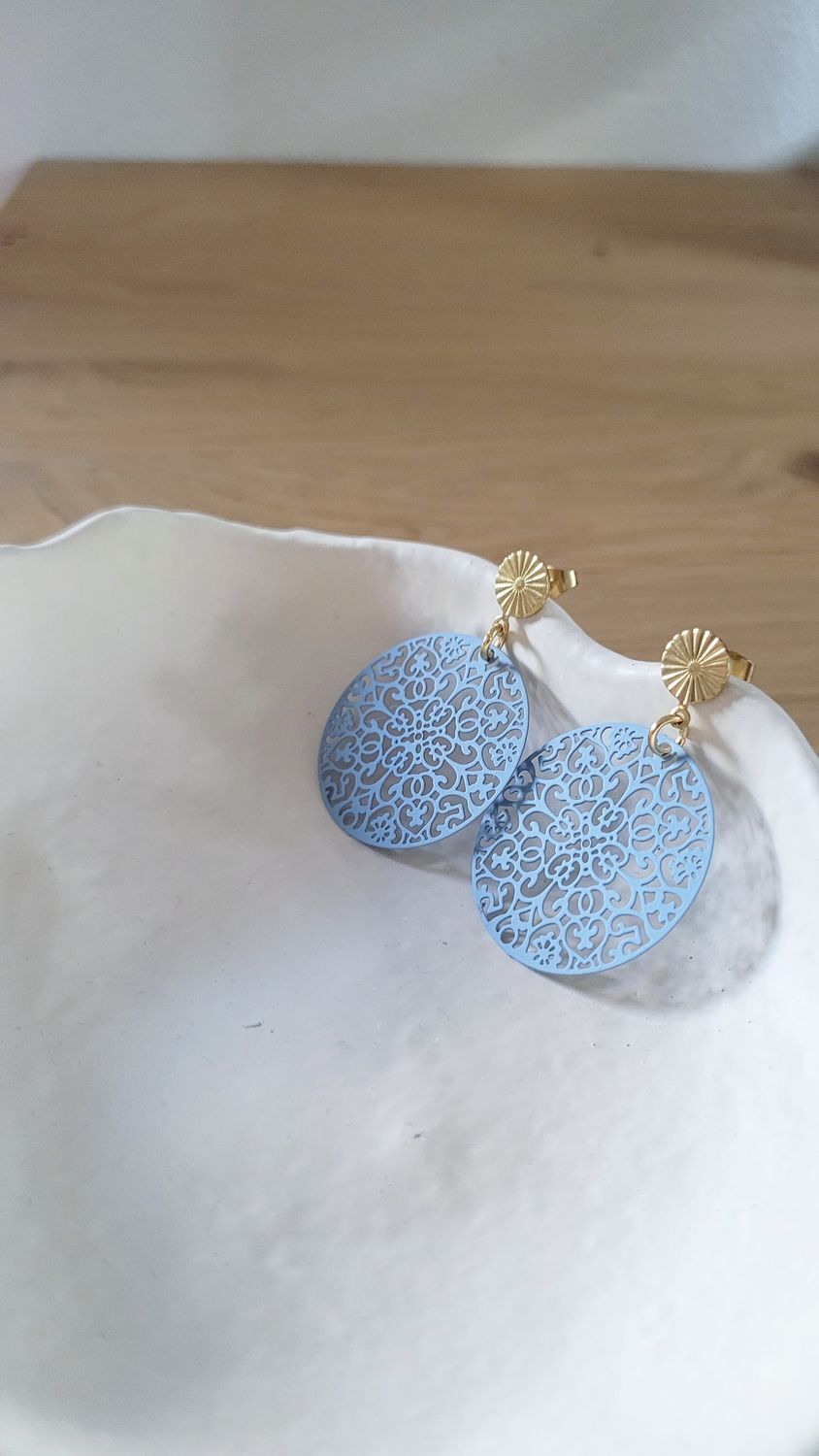Ohrringe "luna" dusty skyblue