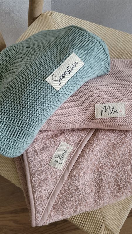 Baby-Strickdecke "basic" rauchgrün