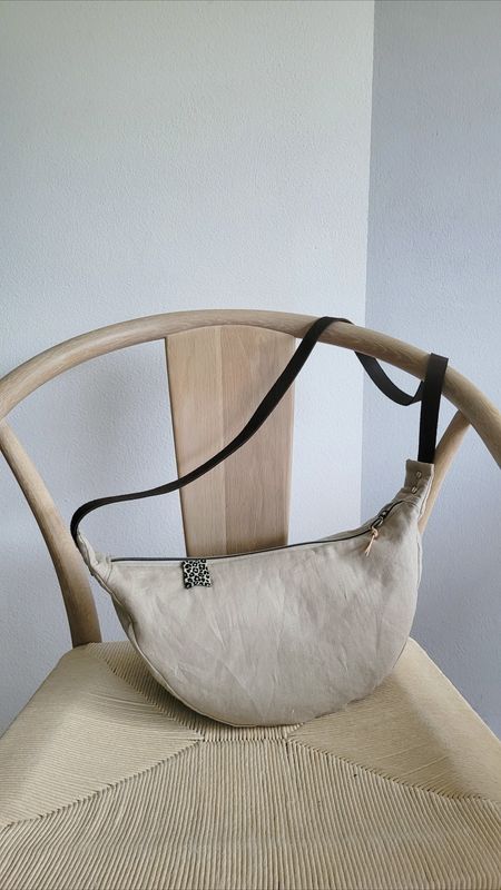 Bag "halfmoon" - Leinen beige