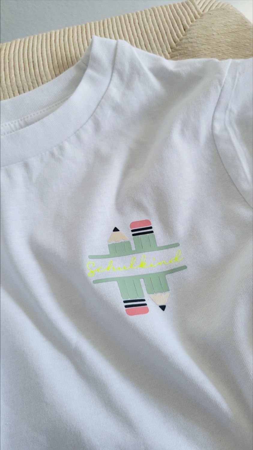 Schulkind-Shirt "pencil" salbei