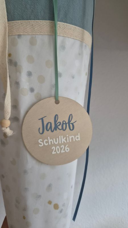 Holzanhänger für Schultüten