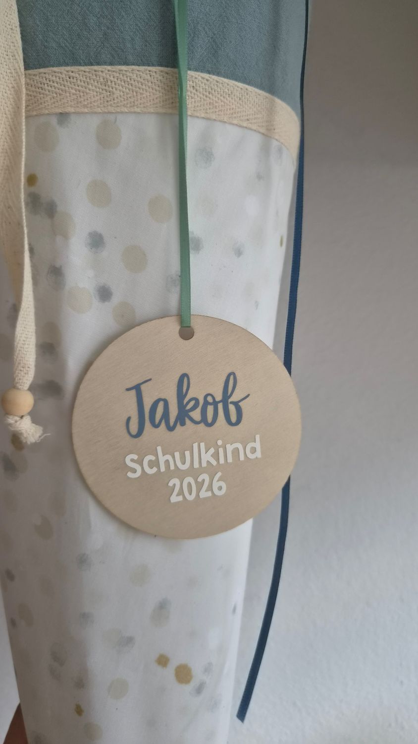 Holzanhänger für Schultüten Holzanhänger für Schultüten