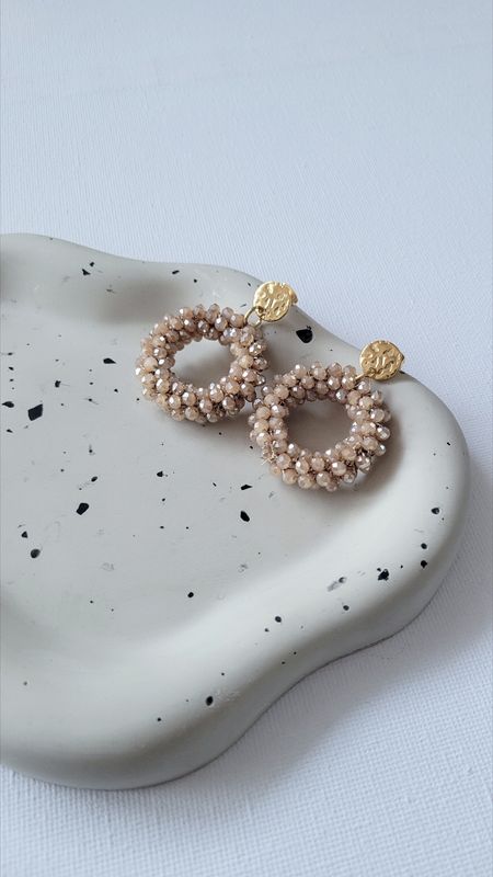 Ohrringe "glow" beige