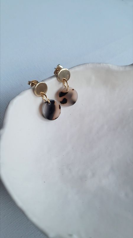 Ohrringe "petit" beige-braun