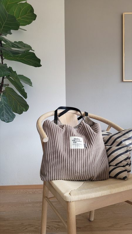 Cord-Shopper "taupe" inkl. Innentasche