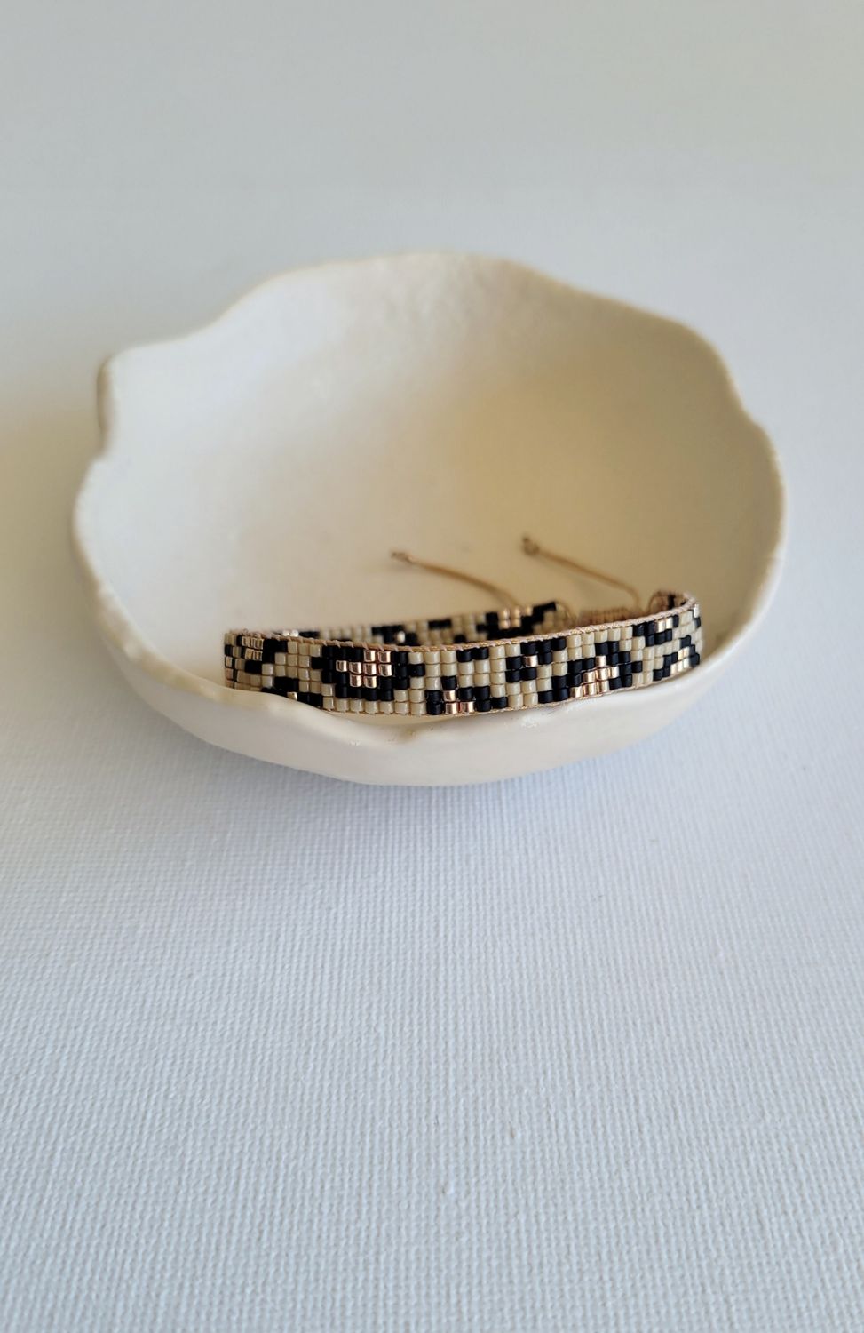 Web-Armband "leo" beige-black