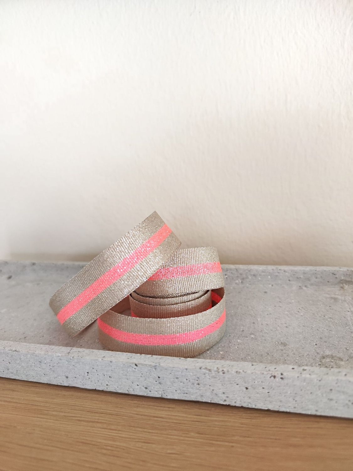 Phone Strap "beige with neon"