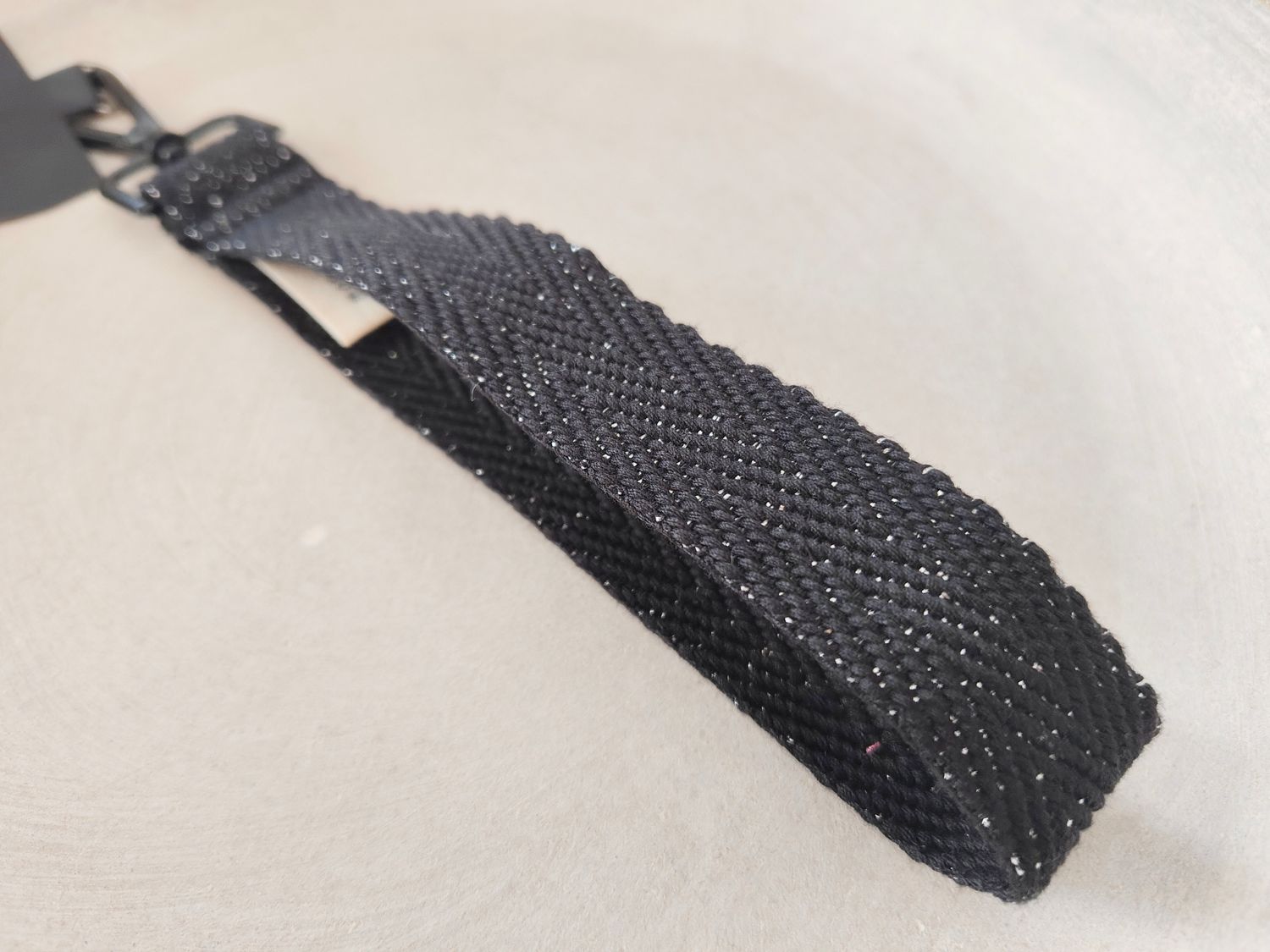 Phone Strap "glitter black" short