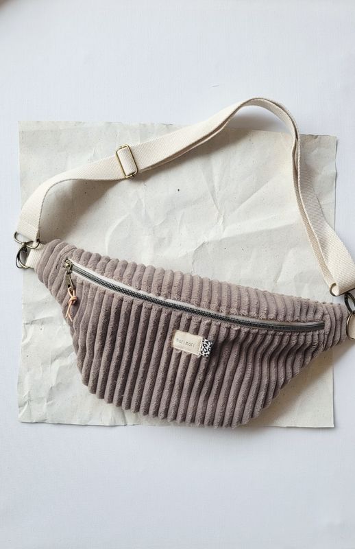 Hipbag "cord taupe" large