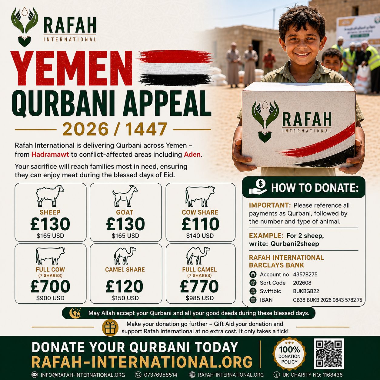 Yemen Qurbani Appeal 1447/2026