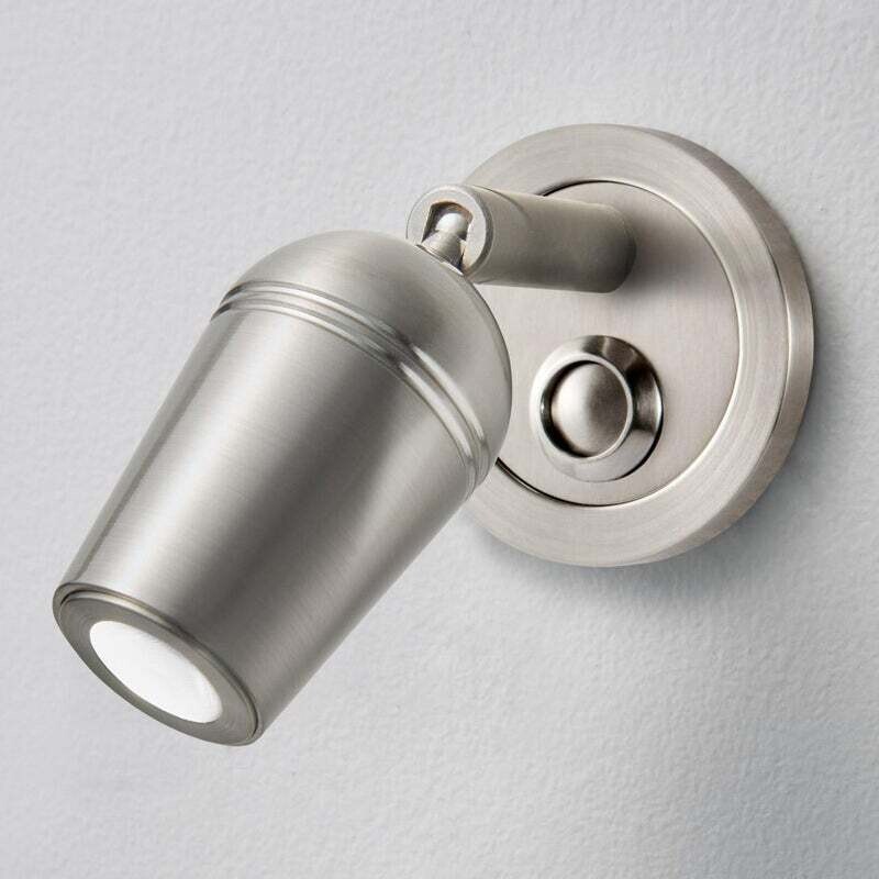 Chelsom Brushed Nickel LED Groove Wall Lighting With Push Button Switch