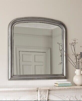 Cotswolds Silver Leaf Over Mantle Mirror