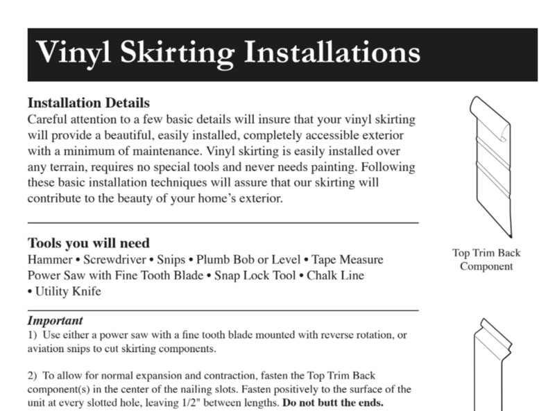 Vinyl Skirting Installation