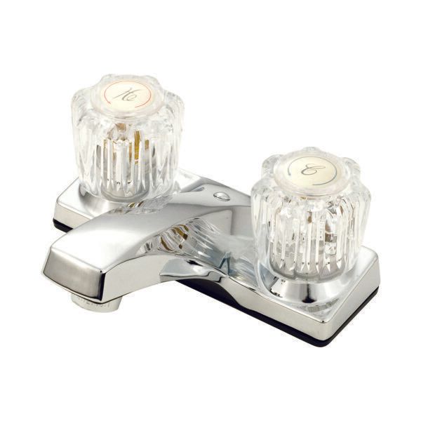 4" Faucet Metal W/ Crystal Handles