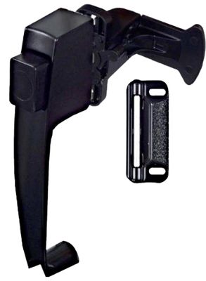 Black Push Button Door Latch