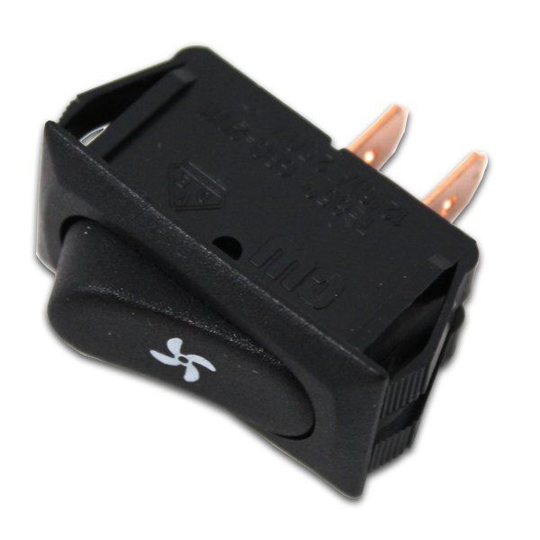 Black Rocker Switch - Fan