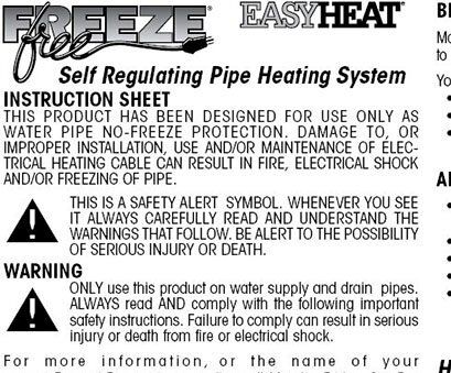 EasyHeat Instructions