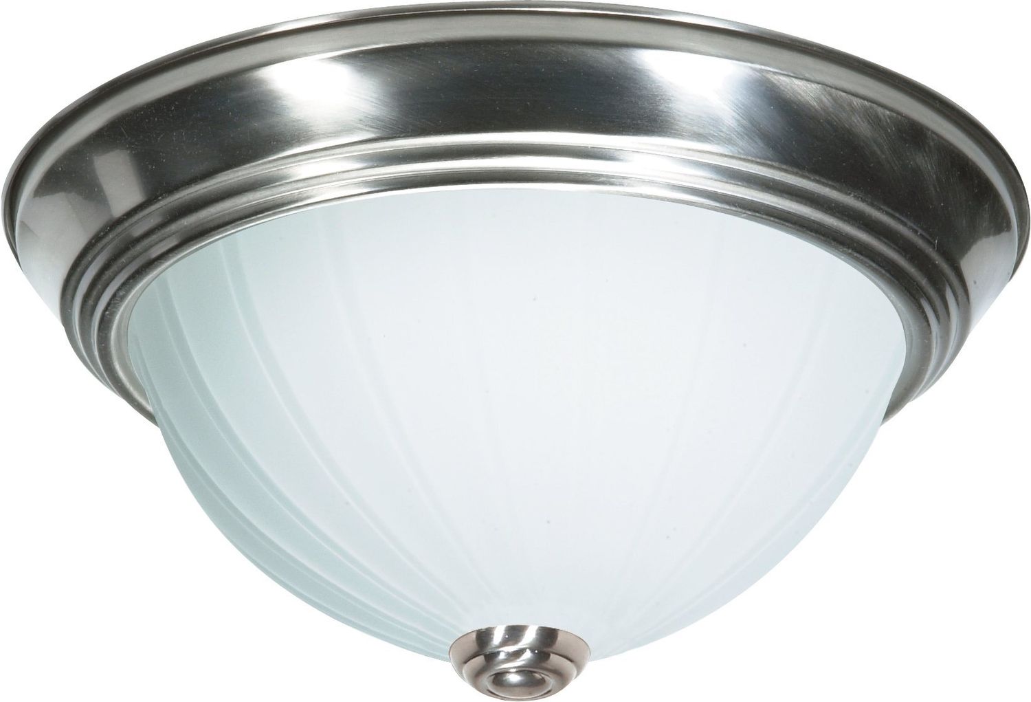 Flush Mount Frosted Nickel Base