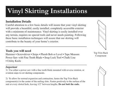 Vinyl Skirting Installation