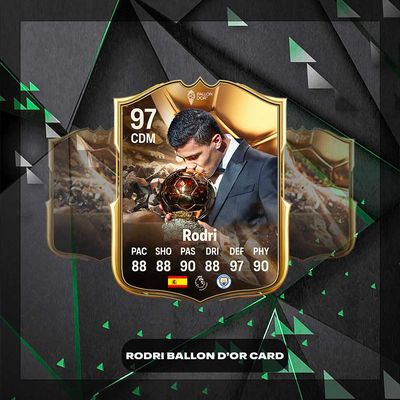 Rodri Ballon D&#39;or Card
