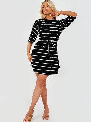 Striped Belt Dress